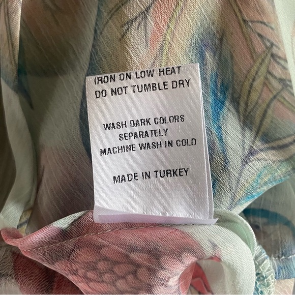 Sukiso Women’s Nomade Kimono In Botanica Long Duster Vacation Pool Resort MEDIUM - Picture 10 of 14